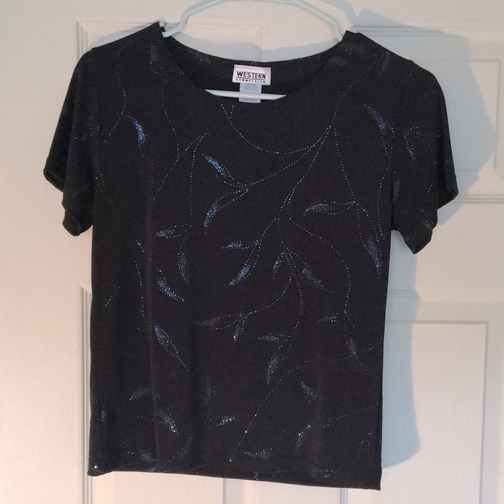 Sparkly Short Sleeve Top